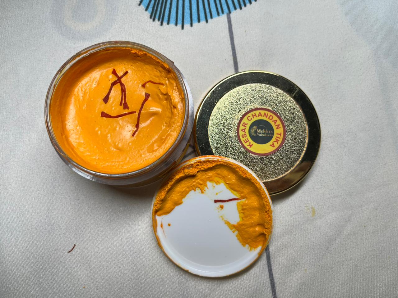 WhatsApp Image 2025-11-09 at 6.30.23 AM (2) Kesar Chandan Tilak (Yellow) 100g - Image 1