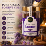Lavender Incense Dhoop Stick 100 Gram Premium Fragrance Mehkta Vrindavan